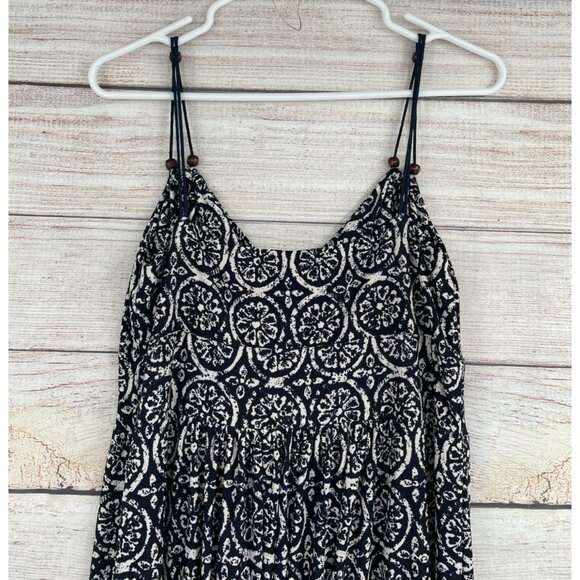 Lauren Ralph Lauren Spaghetti Strap Sand Dollar Print Maxi Dress Women's 8 Blue - Picture 3 of 8